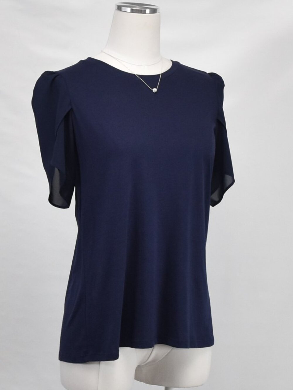 Michael Kors Ruched Petal Sleeve Knit Top Size Medium